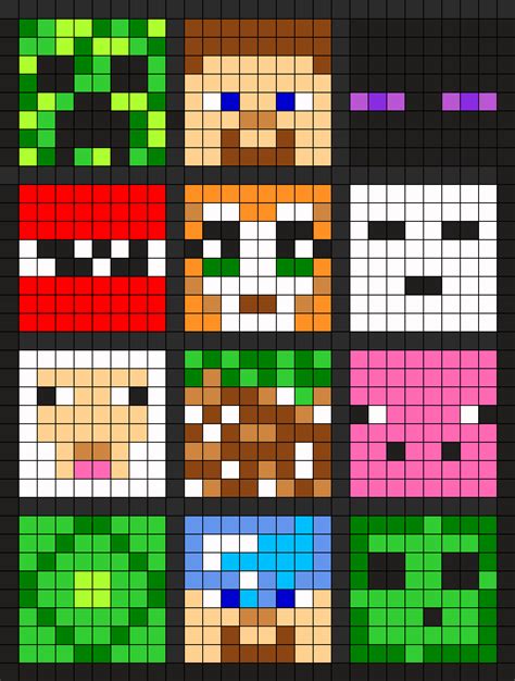 Minecraft pixel art patterns - Pixel Patterns. Pixel Pattern Generator. Width: Height: Generate: Creates new patterns with new random colors. Refresh: Generates a new pattern with the current colors. The current colors can be changed by clicking on them. Download: Right-click the image and select "Save image as...". My Website.